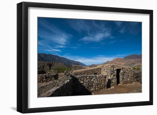 One of the ancient pre-Inca houses at Pucara de Tilcara, Jujuy Province, Argentina, South America-Alex Treadway-Framed Photographic Print