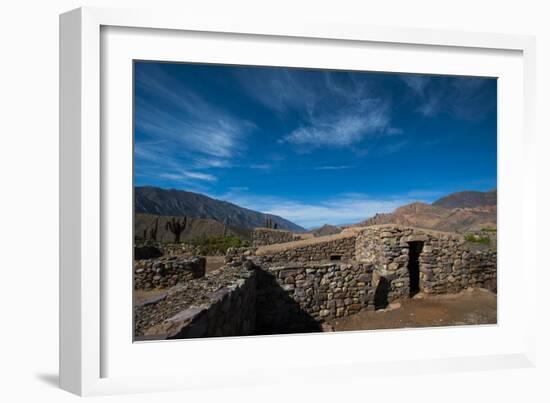 One of the ancient pre-Inca houses at Pucara de Tilcara, Jujuy Province, Argentina, South America-Alex Treadway-Framed Photographic Print