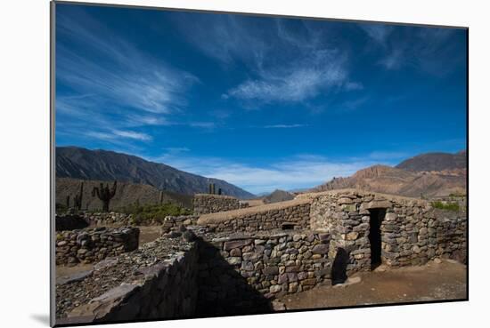 One of the ancient pre-Inca houses at Pucara de Tilcara, Jujuy Province, Argentina, South America-Alex Treadway-Mounted Photographic Print