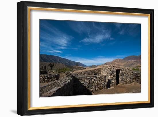 One of the ancient pre-Inca houses at Pucara de Tilcara, Jujuy Province, Argentina, South America-Alex Treadway-Framed Photographic Print