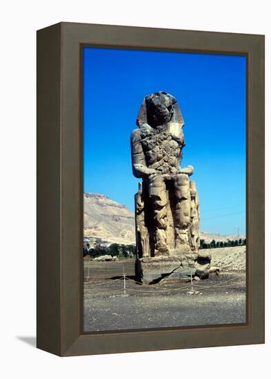 One of the Colossi of Memnon, Near the Valley of the Kings, Egypt, 14th Century Bc-null-Framed Premier Image Canvas