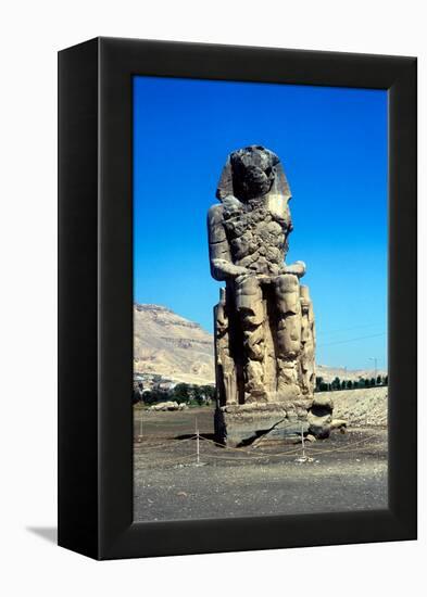 One of the Colossi of Memnon, Near the Valley of the Kings, Egypt, 14th Century Bc-null-Framed Premier Image Canvas