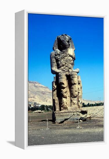 One of the Colossi of Memnon, Near the Valley of the Kings, Egypt, 14th Century Bc-null-Framed Premier Image Canvas