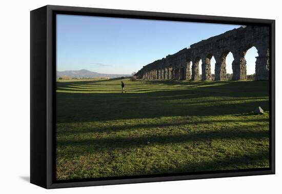 One of the Largest Aqueducts in Rome Built in the Year 38 Bc, Rome, Lazio, Italy, Europe-Oliviero Olivieri-Framed Premier Image Canvas