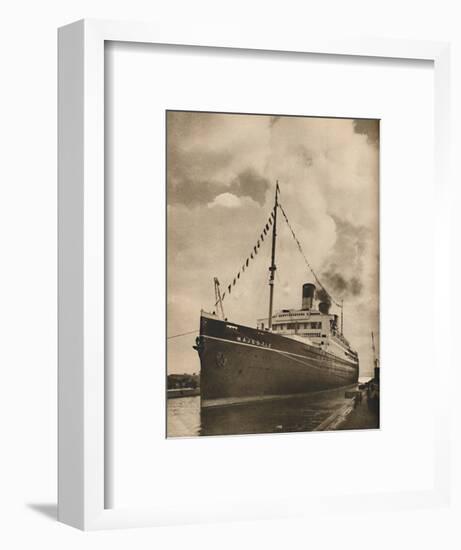 'One of the Largest Ships afloat, the Majestic owned by the Cunard White Star Line', 1936-Unknown-Framed Photographic Print