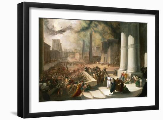 One of the Seven Plagues of Egypt, the Water of the Nile Turned Blood Red, Early 19th Century-John Martin-Framed Giclee Print