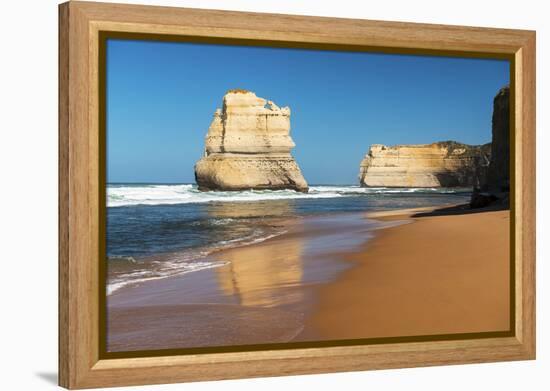 One of the Twelve Apostles and Southern Ocean, Twelve Apostles National Park, Port Campbell-Richard Nebesky-Framed Premier Image Canvas