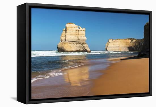 One of the Twelve Apostles and Southern Ocean, Twelve Apostles National Park, Port Campbell-Richard Nebesky-Framed Premier Image Canvas