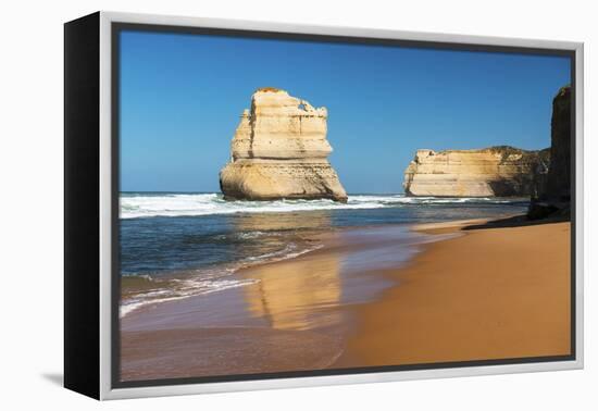 One of the Twelve Apostles and Southern Ocean, Twelve Apostles National Park, Port Campbell-Richard Nebesky-Framed Premier Image Canvas