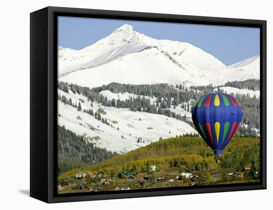 One of the Twelve Hot Air Balloons Takes Flight at Mount Crested Butte, Colorado-null-Framed Premier Image Canvas