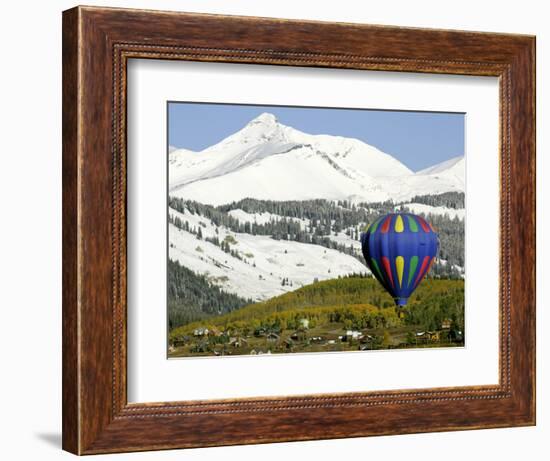 One of the Twelve Hot Air Balloons Takes Flight at Mount Crested Butte, Colorado-null-Framed Photographic Print