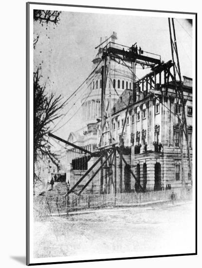 One of the Wings of the Capitol Near Completion, Washington Dc, USA, C1860-MATHEW B BRADY-Mounted Giclee Print