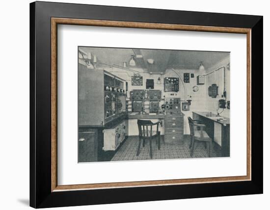 'One of the Wireless Cabins in a modern liner', 1936-Unknown-Framed Photographic Print