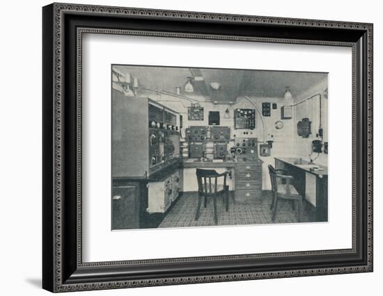 'One of the Wireless Cabins in a modern liner', 1936-Unknown-Framed Photographic Print