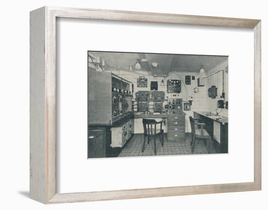 'One of the Wireless Cabins in a modern liner', 1936-Unknown-Framed Photographic Print