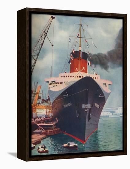 'One of the World's Great Ships. The French liner Normandie', 1937-Unknown-Framed Premier Image Canvas