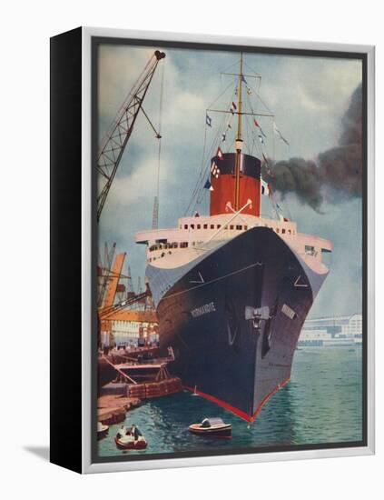 'One of the World's Great Ships. The French liner Normandie', 1937-Unknown-Framed Premier Image Canvas