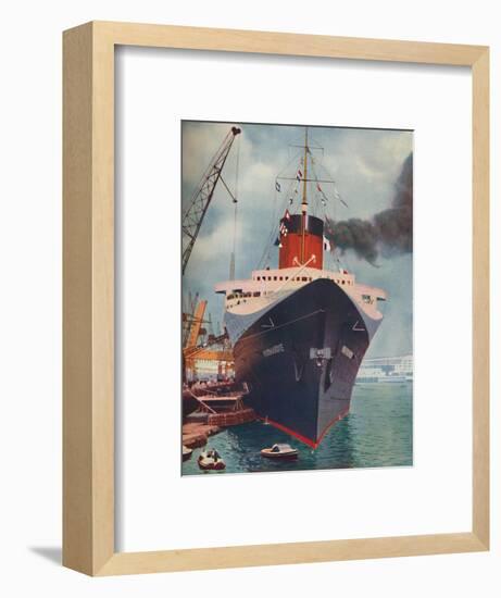 'One of the World's Great Ships. The French liner Normandie', 1937-Unknown-Framed Giclee Print