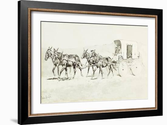 One of Williamson's Stages, C.1892-Frederic Sackrider Remington-Framed Giclee Print