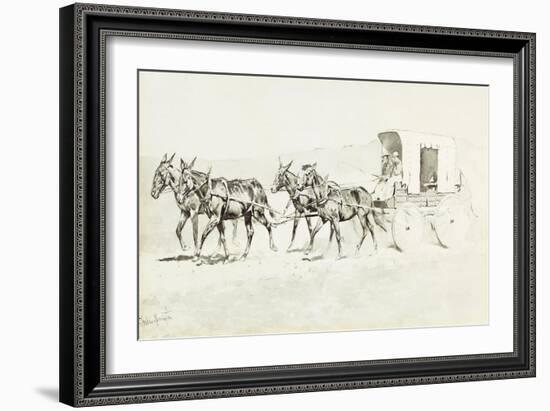 One of Williamson's Stages, C.1892-Frederic Sackrider Remington-Framed Giclee Print