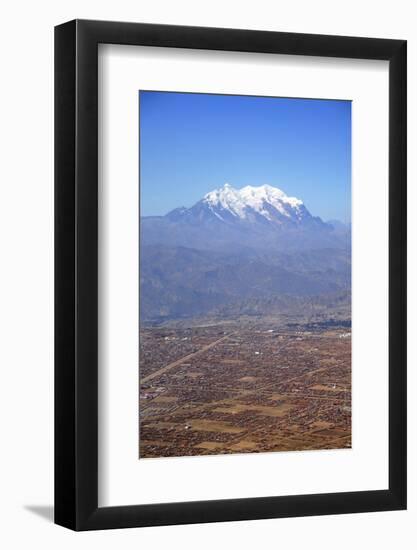 One of World's Highest City, Below the Illimani Mt, El Alto, Bolivia-Anthony Asael-Framed Photographic Print