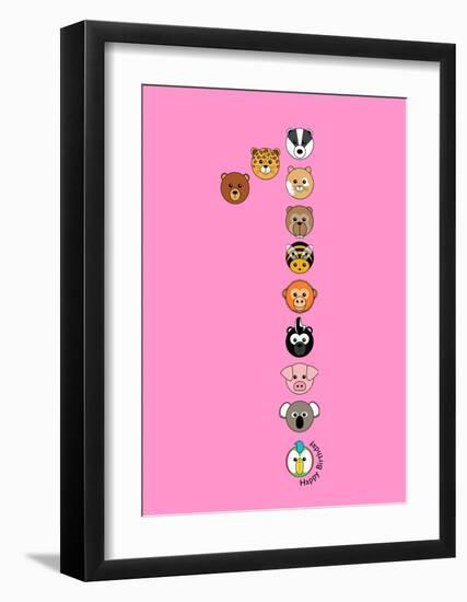 One On Pink-null-Framed Art Print