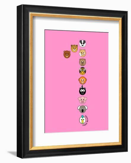 One On Pink-null-Framed Giclee Print