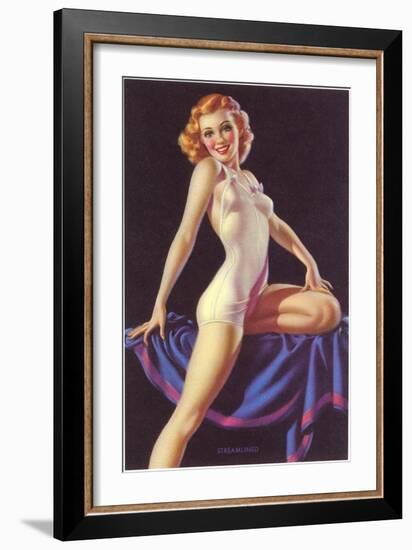 One Piece Lingerie-null-Framed Art Print