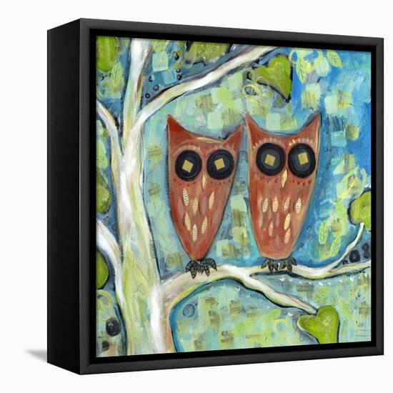 One Plus One Owls-Wyanne-Framed Premier Image Canvas
