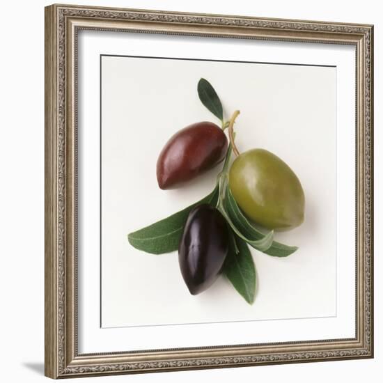 One Red, One Green and One Black Olive-Luzia Ellert-Framed Photographic Print