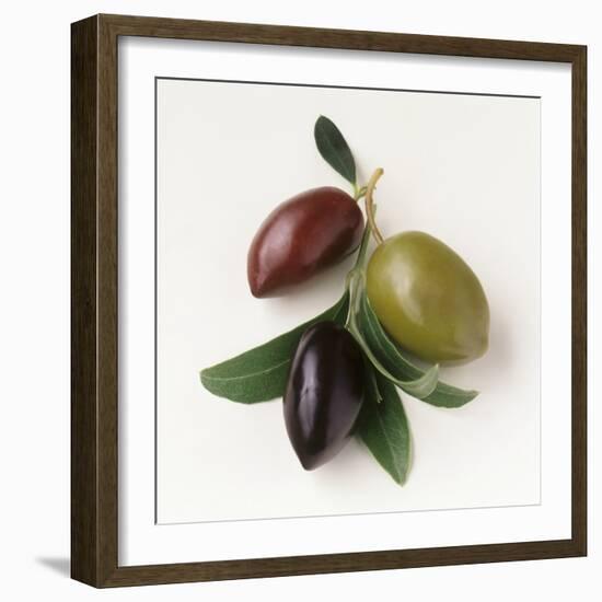 One Red, One Green and One Black Olive-Luzia Ellert-Framed Photographic Print