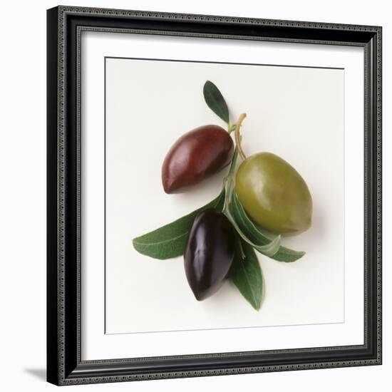 One Red, One Green and One Black Olive-Luzia Ellert-Framed Photographic Print