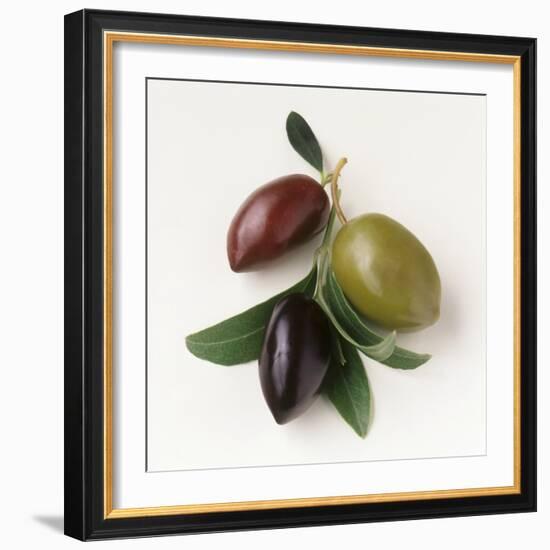 One Red, One Green and One Black Olive-Luzia Ellert-Framed Photographic Print