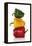 One Red, One Yellow and One Green Pepper, Stacked-Dieter Heinemann-Framed Premier Image Canvas