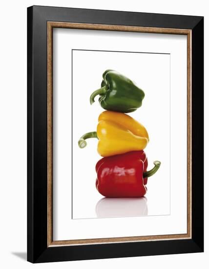 One Red, One Yellow and One Green Pepper, Stacked-Dieter Heinemann-Framed Photographic Print