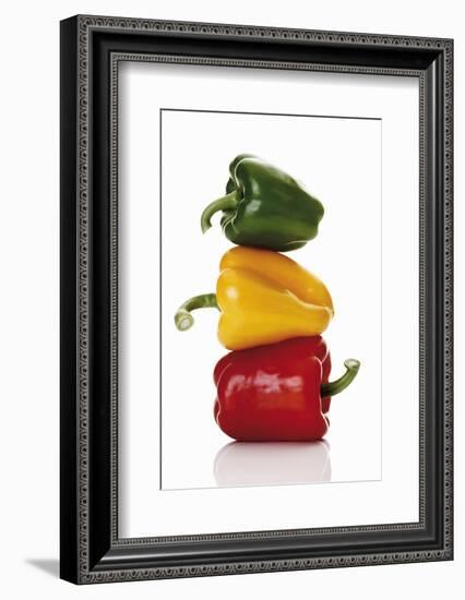 One Red, One Yellow and One Green Pepper, Stacked-Dieter Heinemann-Framed Photographic Print