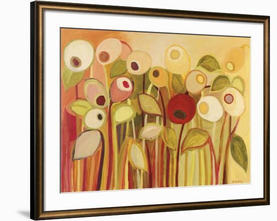 One Red Posie-Jennifer Lommers-Framed Giclee Print