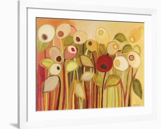 One Red Posie-Jennifer Lommers-Framed Giclee Print