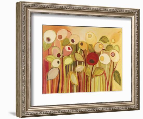 One Red Posie-Jennifer Lommers-Framed Art Print