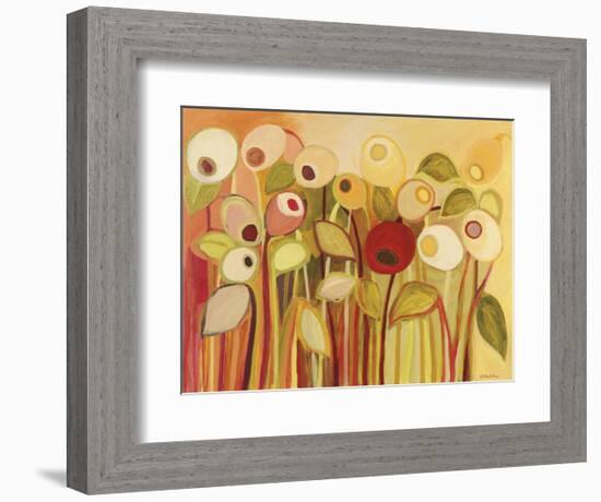 One Red Posie-Jennifer Lommers-Framed Art Print