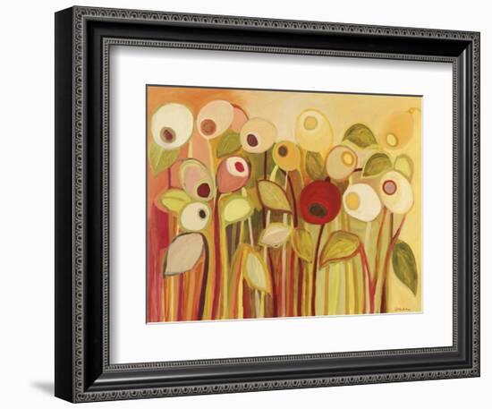 One Red Posie-Jennifer Lommers-Framed Art Print