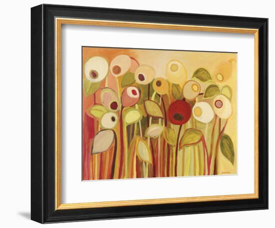 One Red Posie-Jennifer Lommers-Framed Art Print