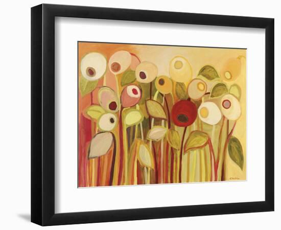 One Red Posie-Jennifer Lommers-Framed Art Print