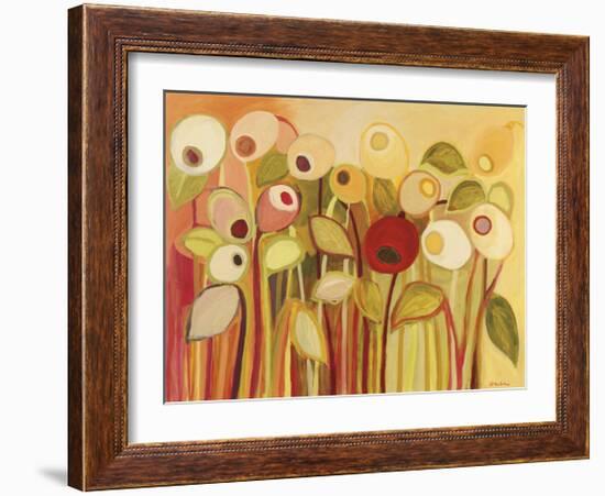 One Red Posie-Jennifer Lommers-Framed Giclee Print