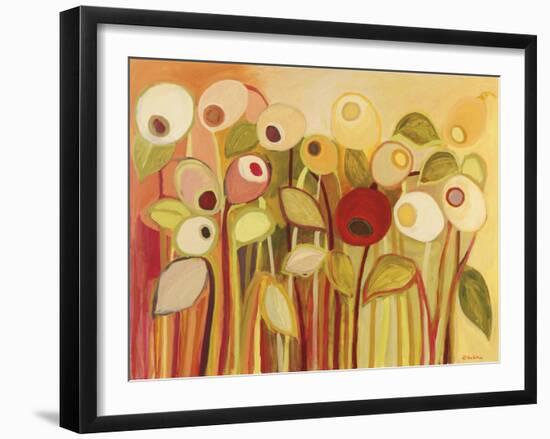 One Red Posie-Jennifer Lommers-Framed Art Print