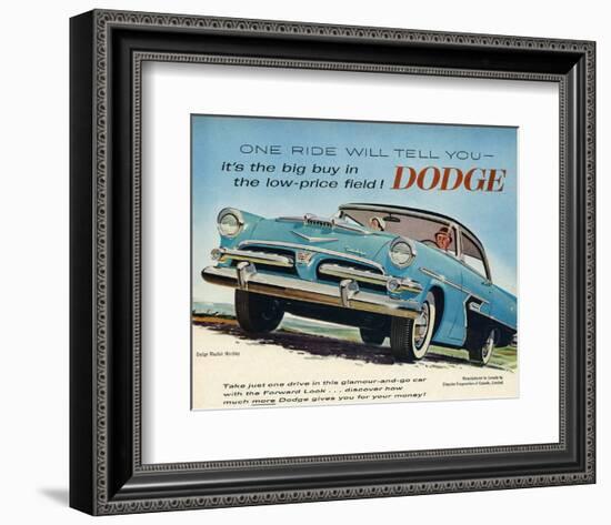 One Ride Will Tell You Dodge-null-Framed Premium Giclee Print