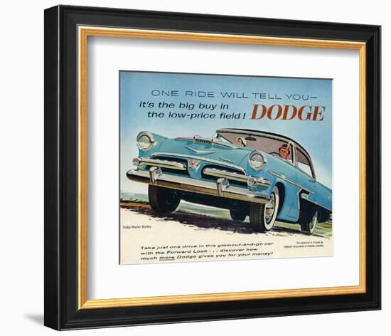 One Ride Will Tell You Dodge-null-Framed Premium Giclee Print
