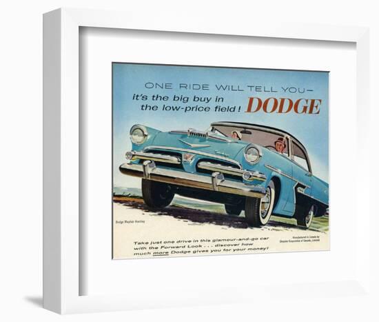 One Ride Will Tell You Dodge-null-Framed Art Print