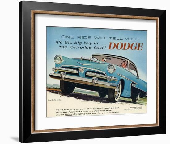 One Ride Will Tell You Dodge-null-Framed Art Print