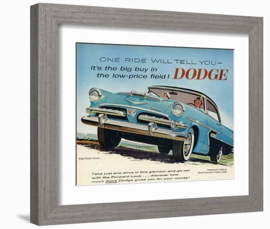 One Ride Will Tell You Dodge-null-Framed Art Print